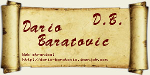 Dario Baratović vizit kartica